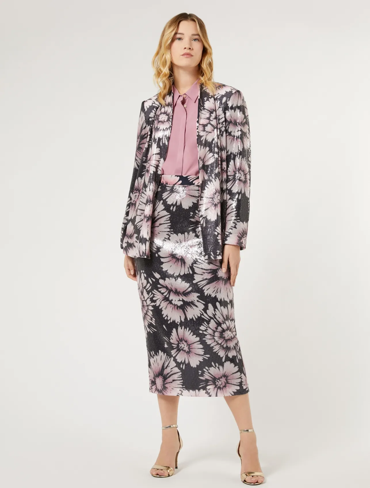 Sale Marina Rinaldi Acetate and silk shirt ANTIQUEROSE