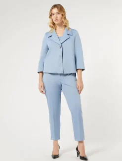 Clearance Marina Rinaldi Acetate and silk top LIGHTBLUE