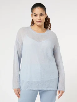 Hot Marina Rinaldi Alpaca and mohair sweater LIGHTBLUE