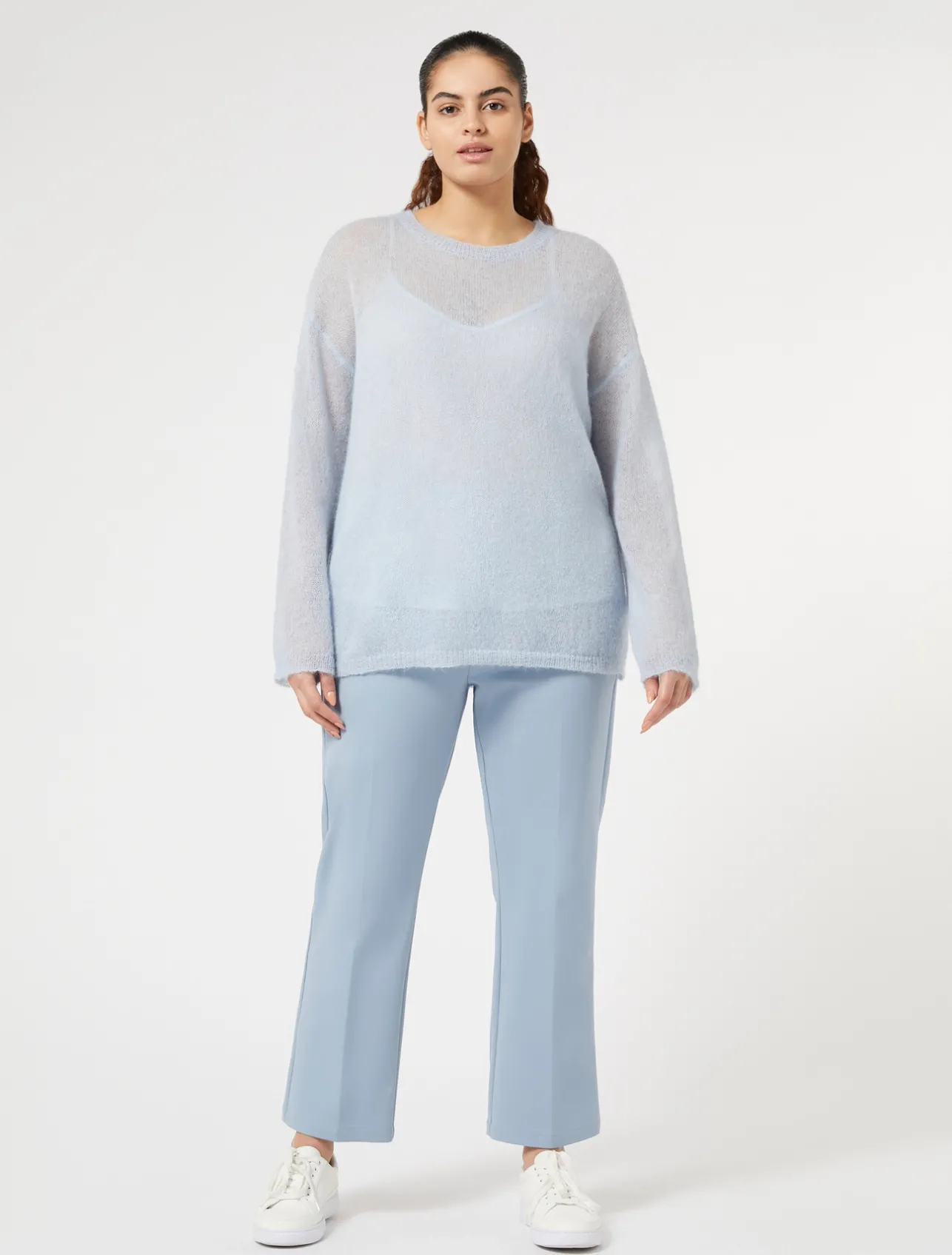 Hot Marina Rinaldi Alpaca and mohair sweater LIGHTBLUE