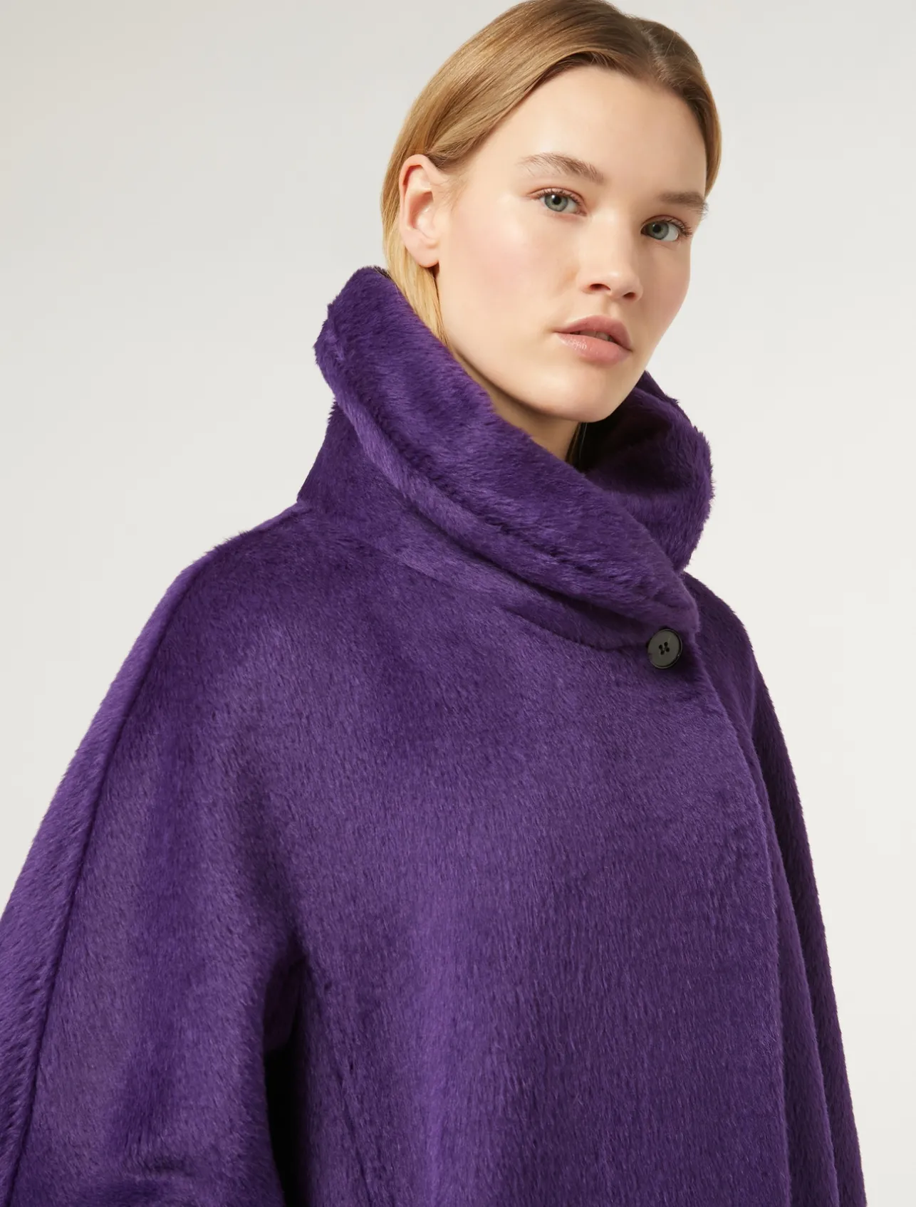 Outlet Marina Rinaldi Alpaca and wool coat PURPLE