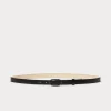 New Marina Rinaldi Animal-print leather belt BLACK