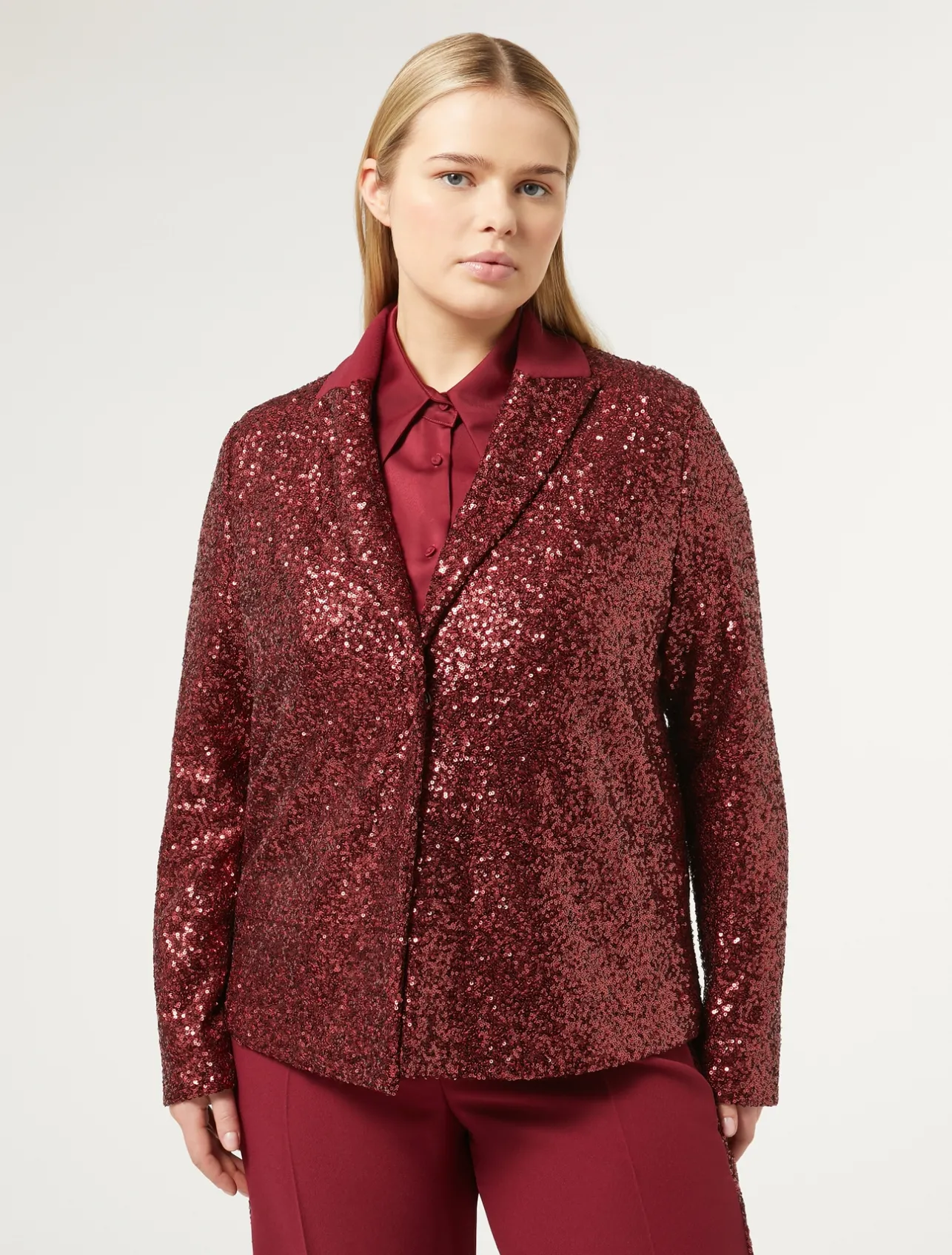 Fashion Marina Rinaldi Blazer in technical fabric and sequins RUBY