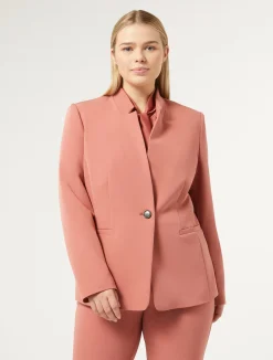 New Marina Rinaldi Blazer in technical fabric TERRACOTTA