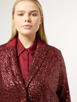 Fashion Marina Rinaldi Blazer in technical fabric and sequins RUBY