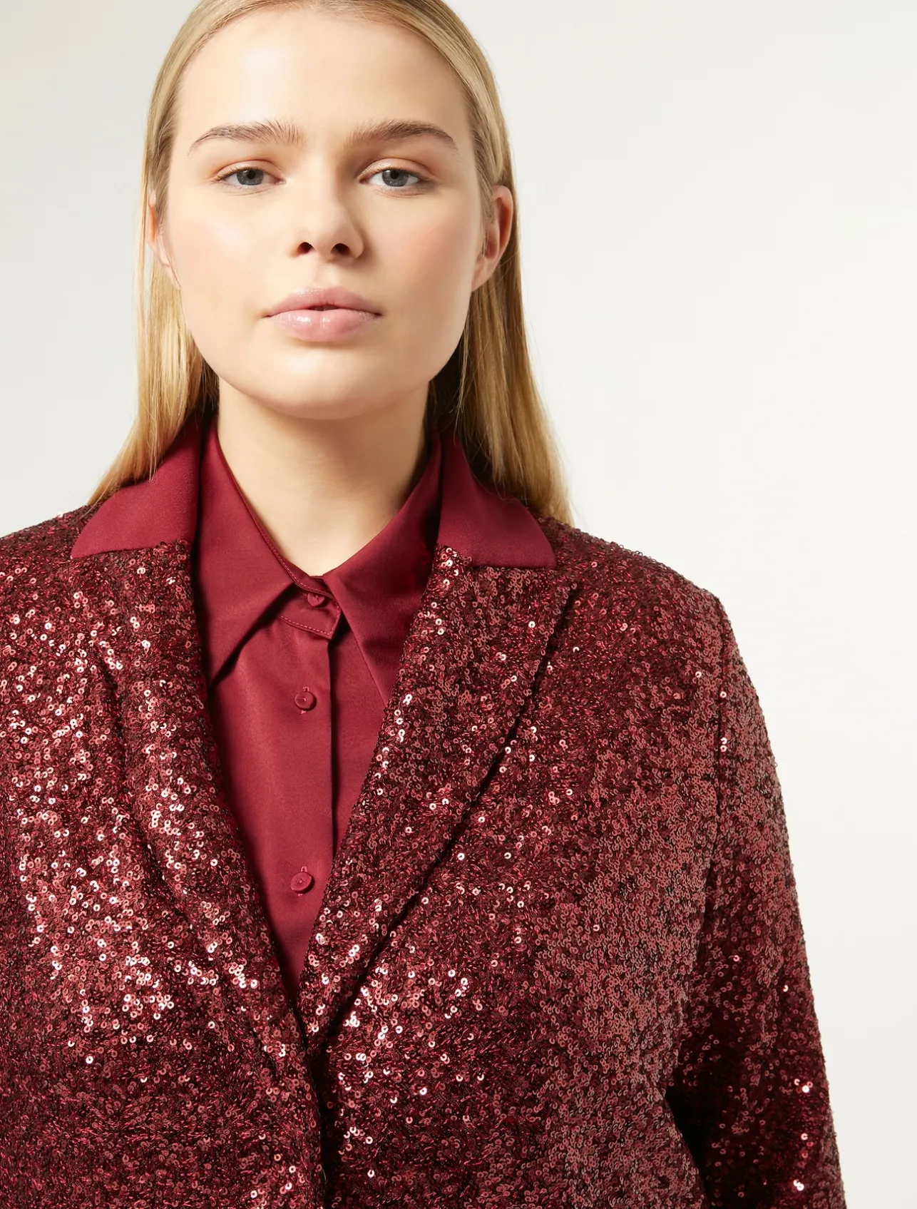 Fashion Marina Rinaldi Blazer in technical fabric and sequins RUBY