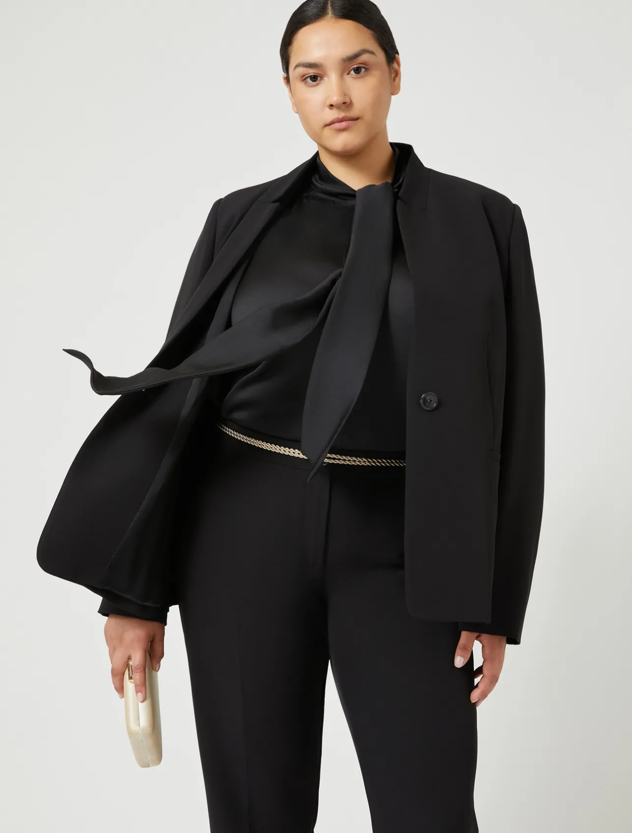 Best Marina Rinaldi Blazer in technical fabric BLACK