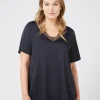 Fashion Marina Rinaldi Blouse with lace details ULTRAMARINE