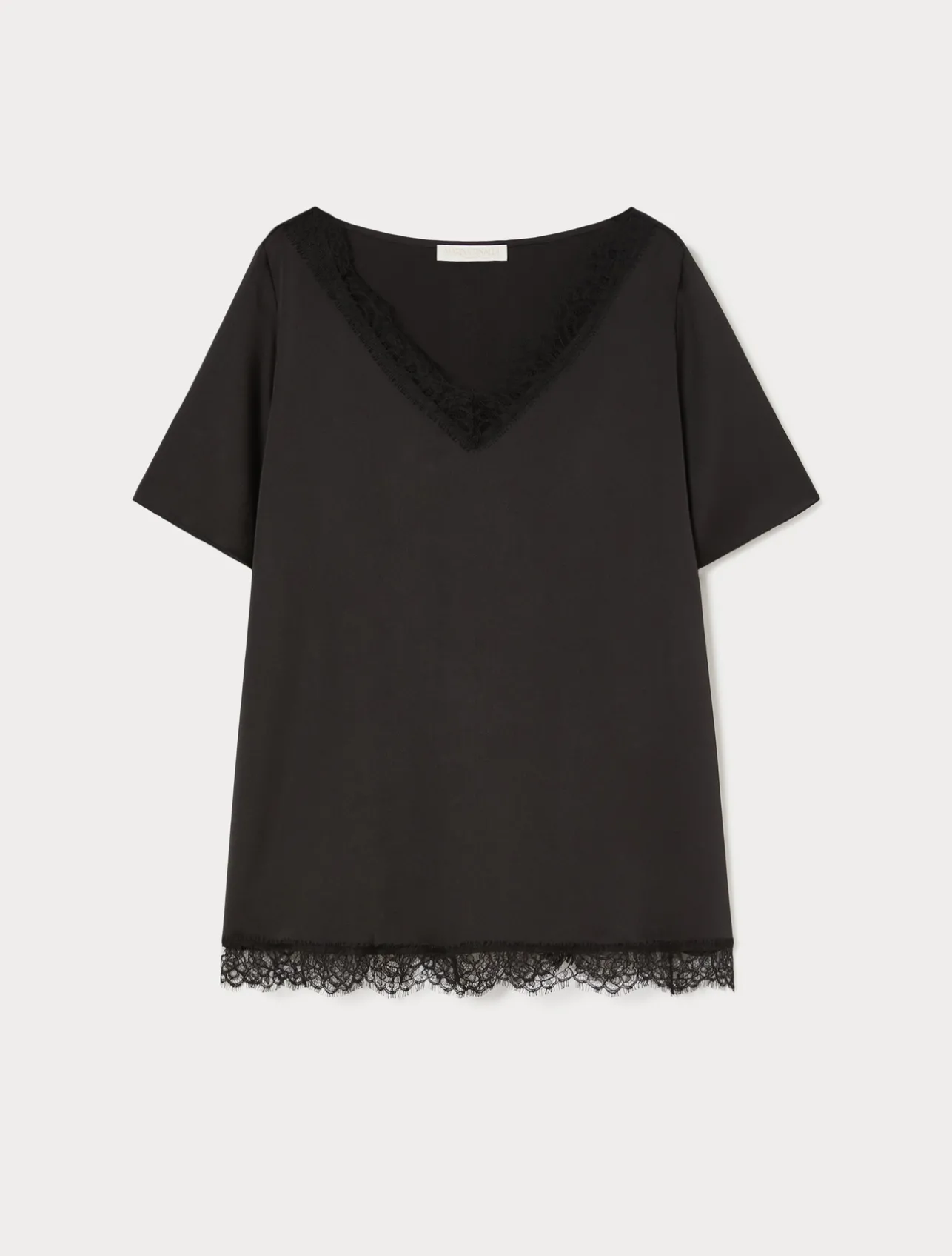 Online Marina Rinaldi Blouse with lace details BLACK