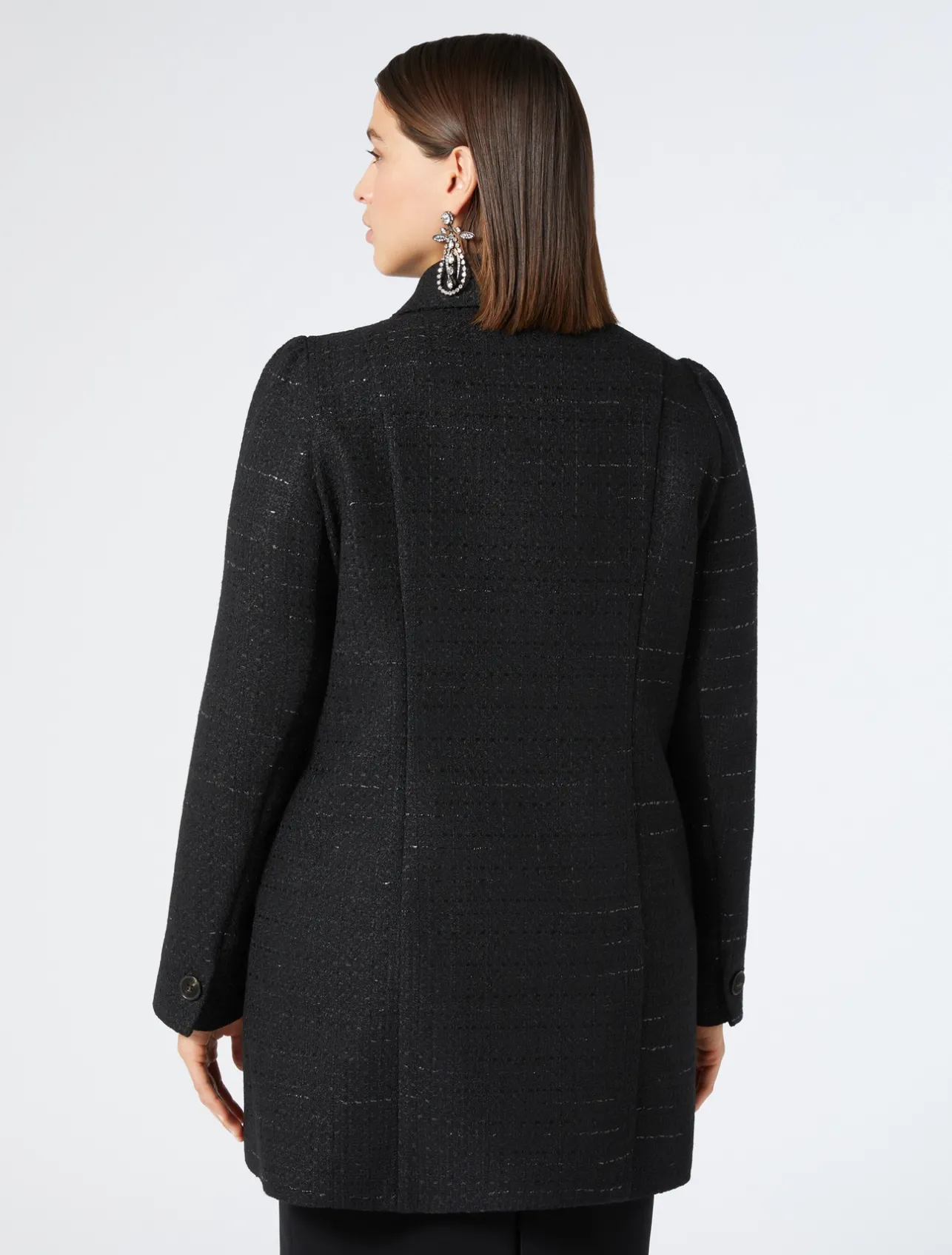 Best Marina Rinaldi Bouclé fabric jacket BLACK