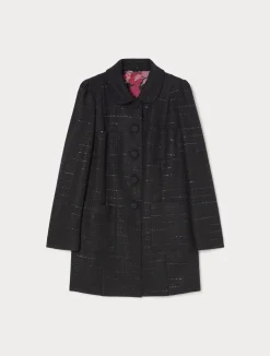 Best Marina Rinaldi Bouclé fabric jacket BLACK