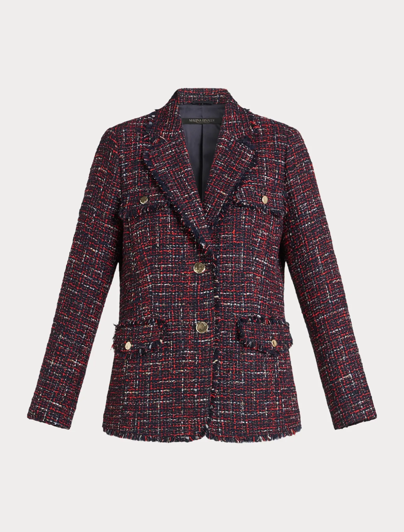Best Marina Rinaldi Bouclé-effect jacket MIDNIGHTBLUE