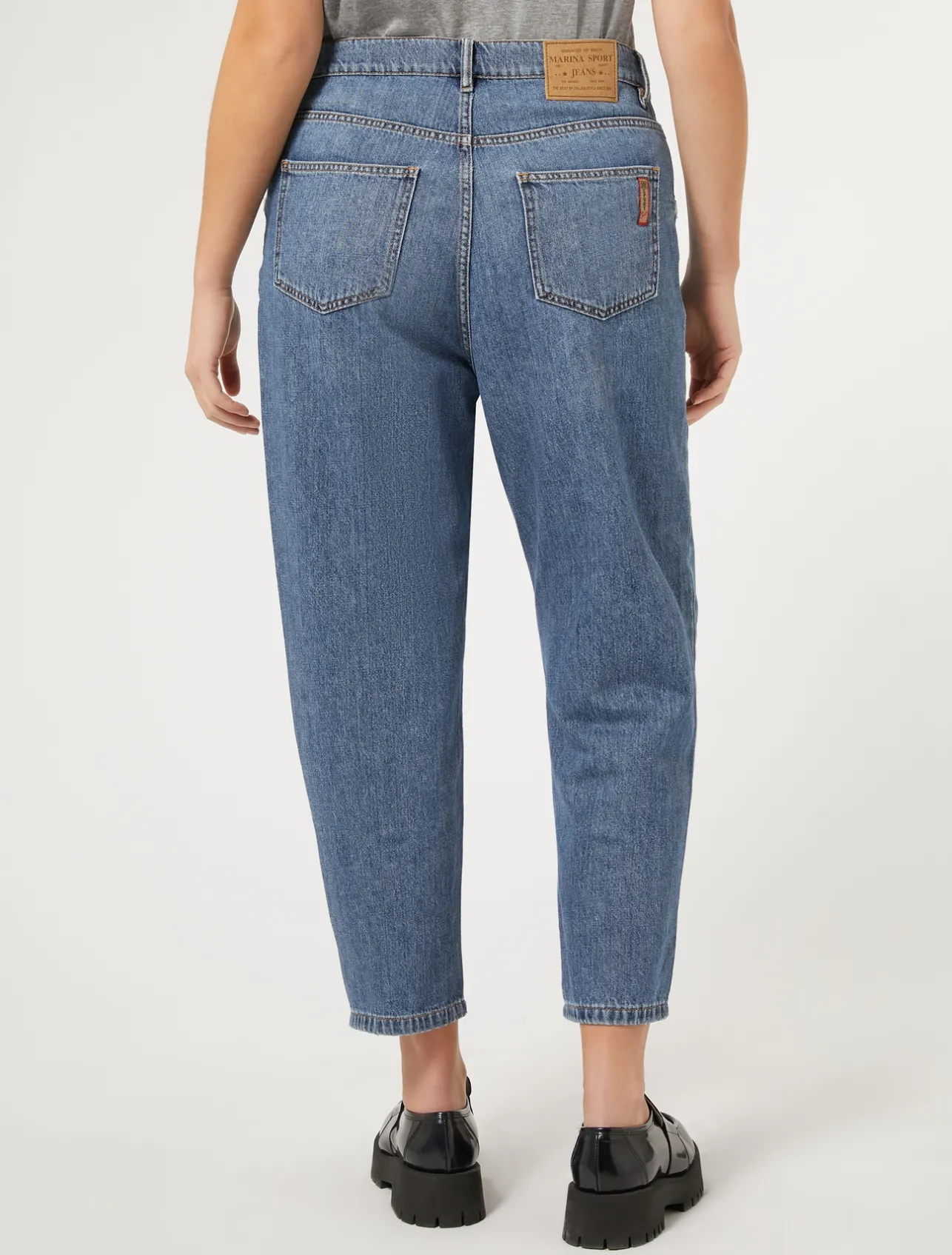 Best Marina Rinaldi Boyfriend jeans in embroidered denim NAVY