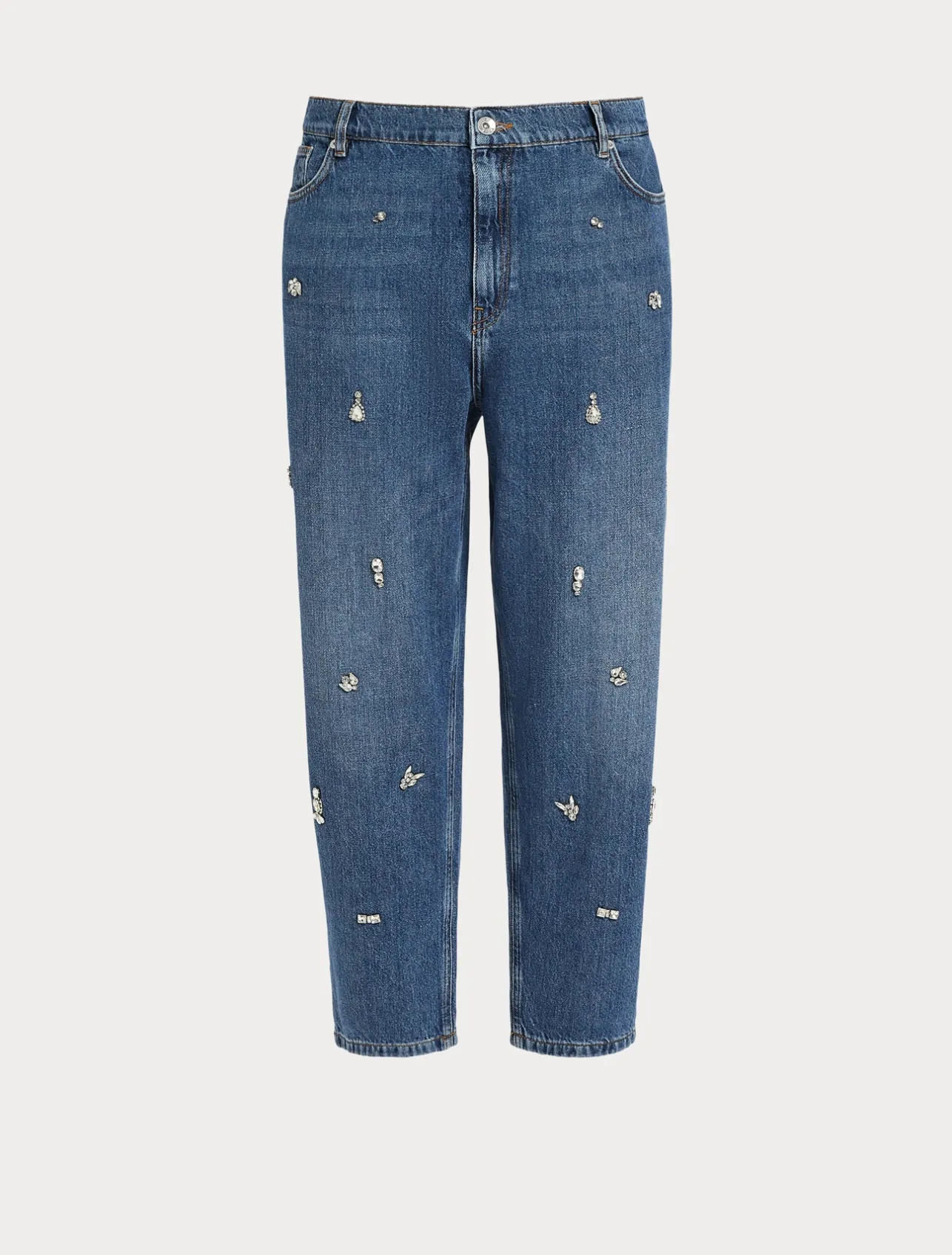 Best Marina Rinaldi Boyfriend jeans in embroidered denim NAVY