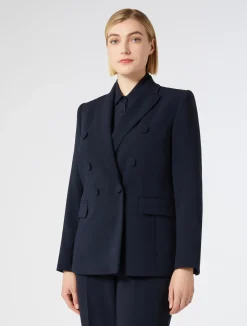 Fashion Marina Rinaldi Cady blazer jacket MIDNIGHTBLUE