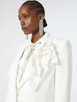 Outlet Marina Rinaldi Cady blazer jacket WHITE