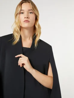 Clearance Marina Rinaldi Cady cape jacket ULTRAMARINE