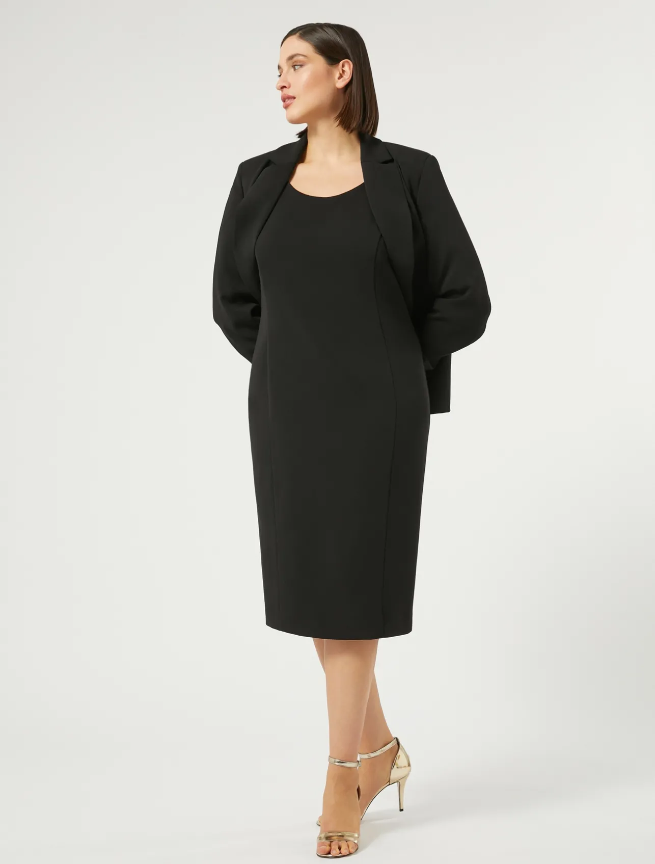 Clearance Marina Rinaldi Cady dress BLACK