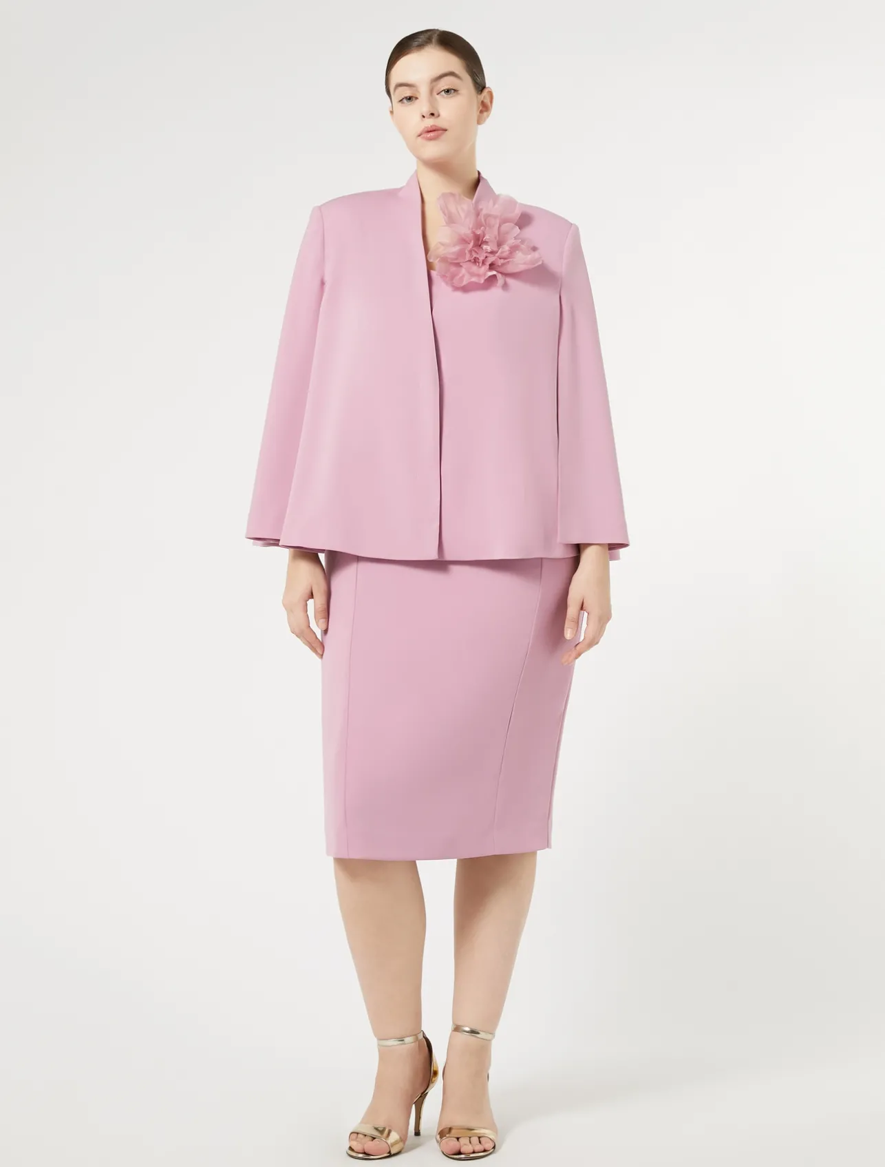 Outlet Marina Rinaldi Cady dress ANTIQUEROSE