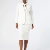 Fashion Marina Rinaldi Cady pencil skirt WHITE