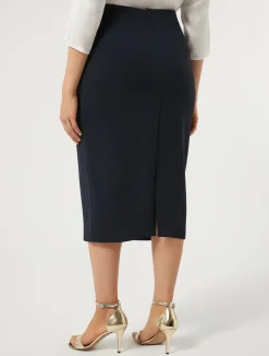 Best Marina Rinaldi Cady pencil skirt MIDNIGHTBLUE