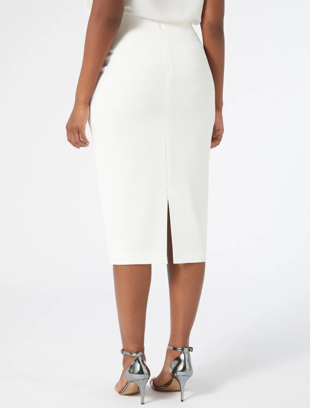 Fashion Marina Rinaldi Cady pencil skirt WHITE