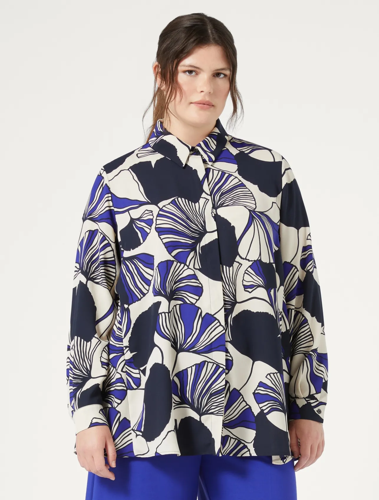 New Marina Rinaldi Cady shirt ULTRAMARINE