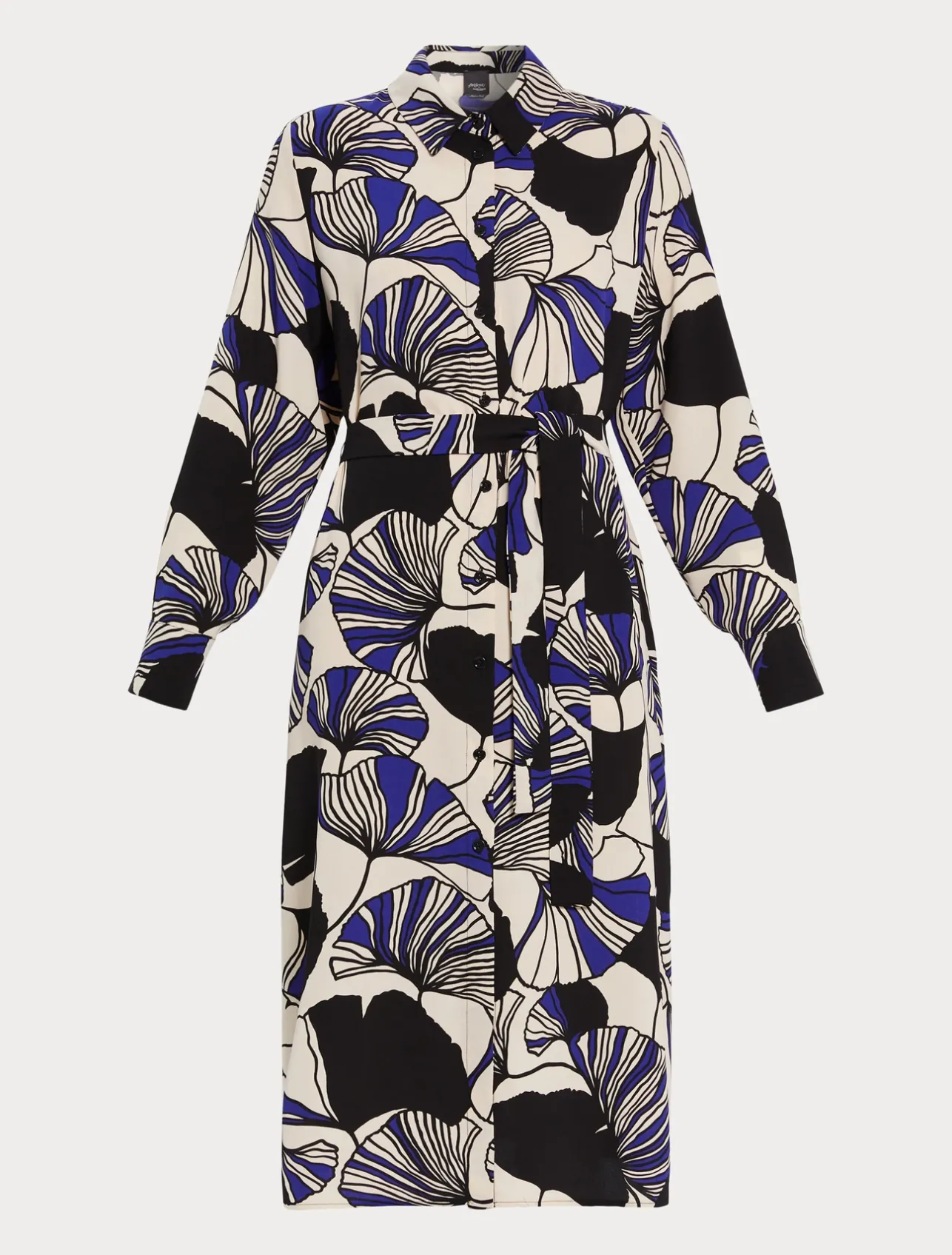 Fashion Marina Rinaldi Cady shirt dress ULTRAMARINE