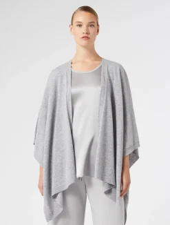 Discount Marina Rinaldi Carded wool cape LIGHTGREY