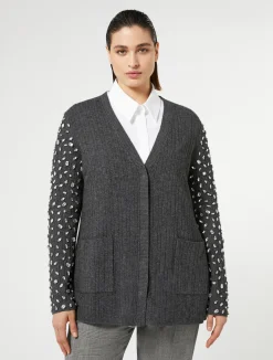 Fashion Marina Rinaldi Cashmere blend cardigan DARKGREY