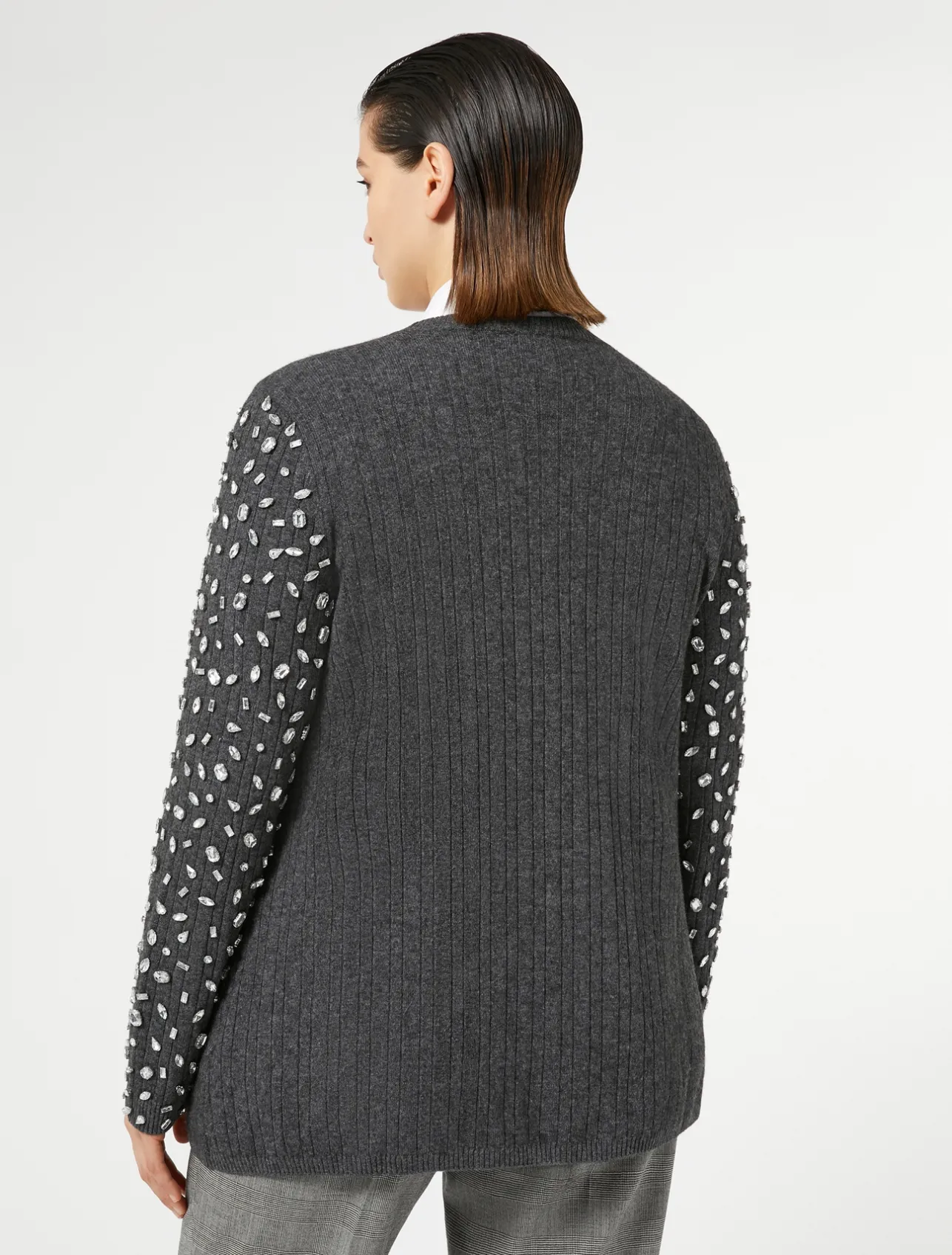 Fashion Marina Rinaldi Cashmere blend cardigan DARKGREY