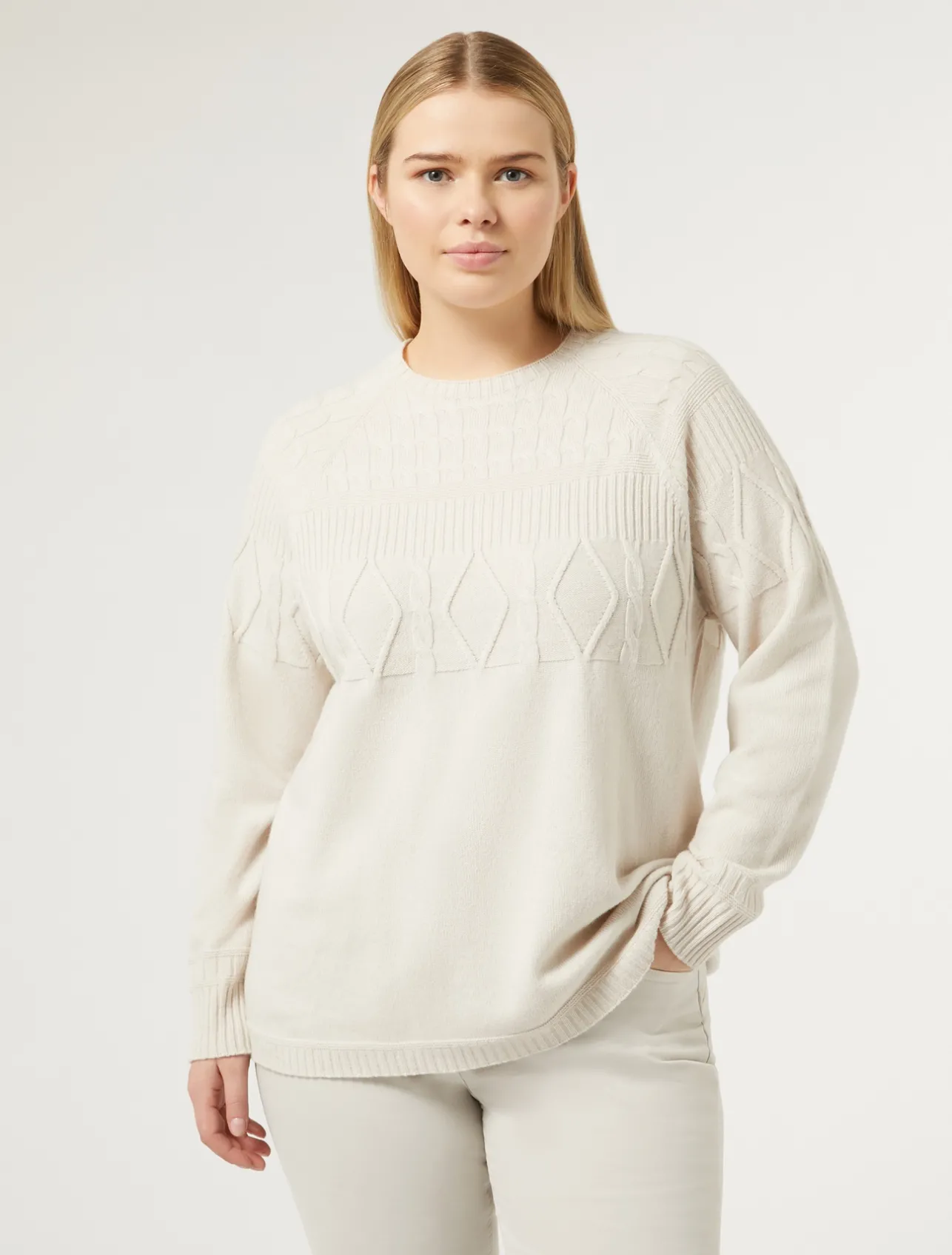 Sale Marina Rinaldi Cashmere blend jumper BEIGE