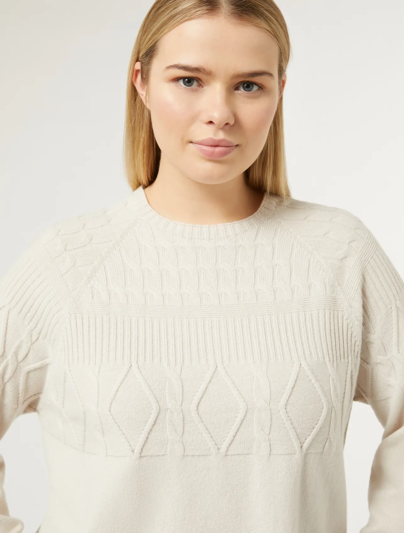 Sale Marina Rinaldi Cashmere blend jumper BEIGE