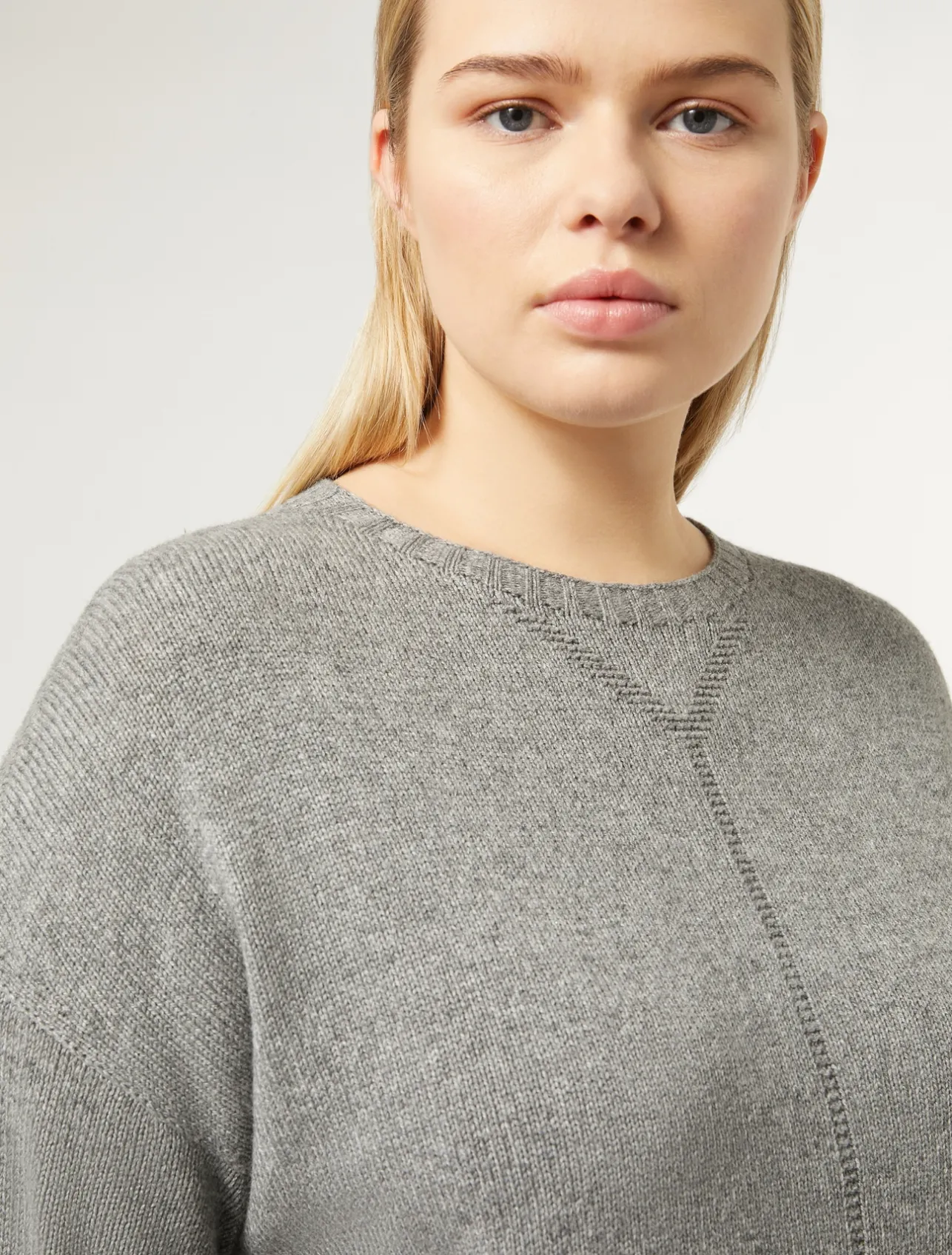 New Marina Rinaldi Cashmere blend jumper MEDIUMGREY