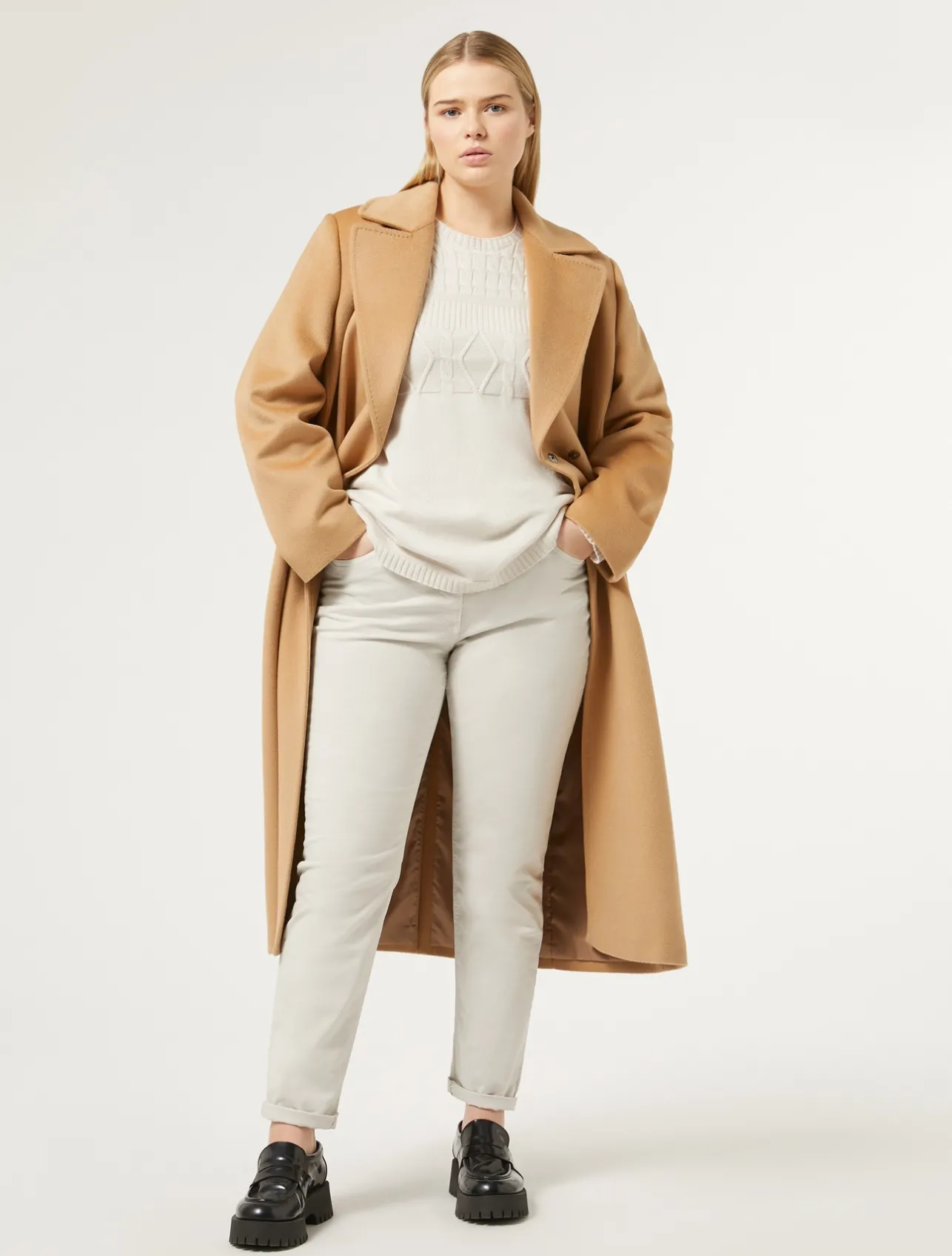 Sale Marina Rinaldi Cashmere blend jumper BEIGE