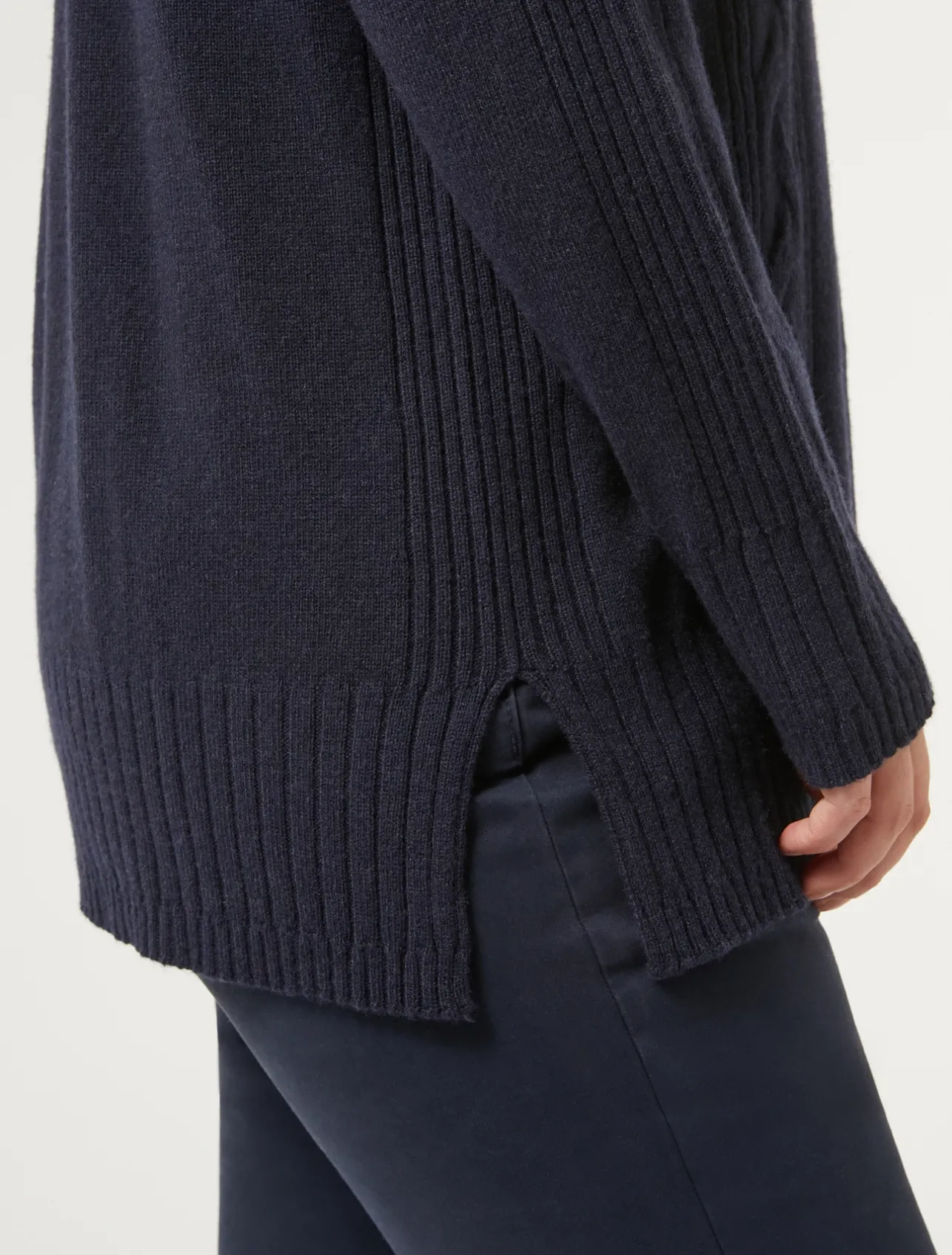 Outlet Marina Rinaldi Cashmere blend turtleneck jumper MIDNIGHTBLUE