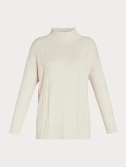 Outlet Marina Rinaldi Cashmere blend turtleneck jumper BEIGE