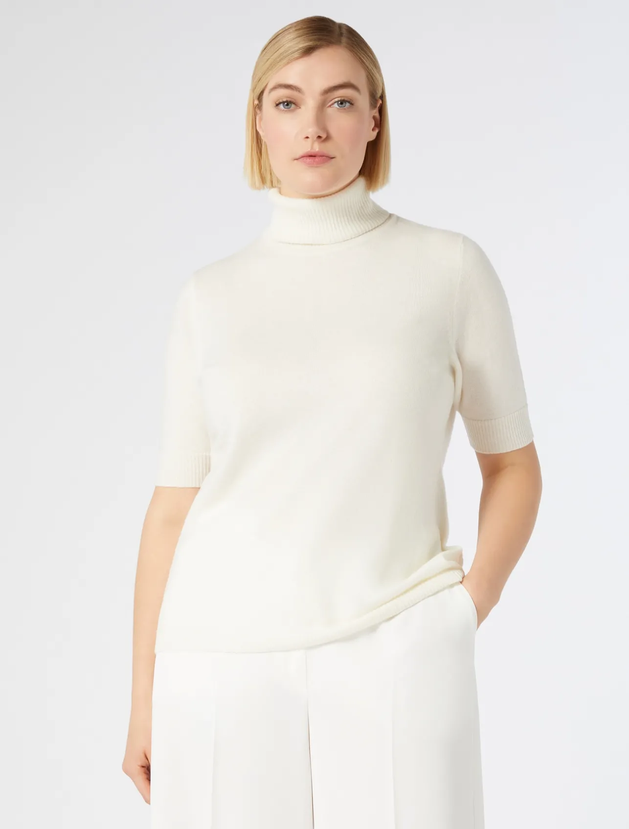 Outlet Marina Rinaldi Cashmere sweater WHITE