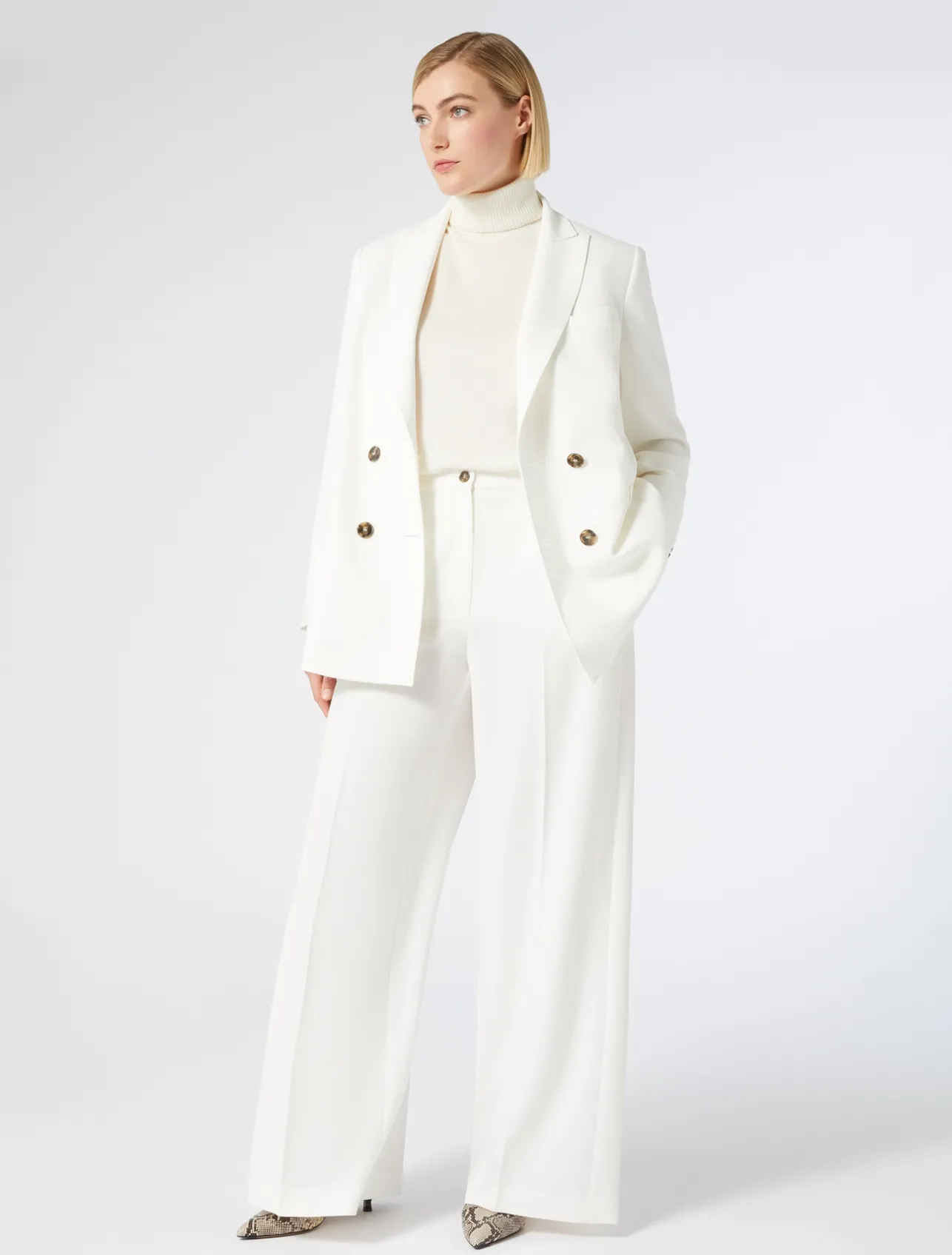 Outlet Marina Rinaldi Cashmere sweater WHITE