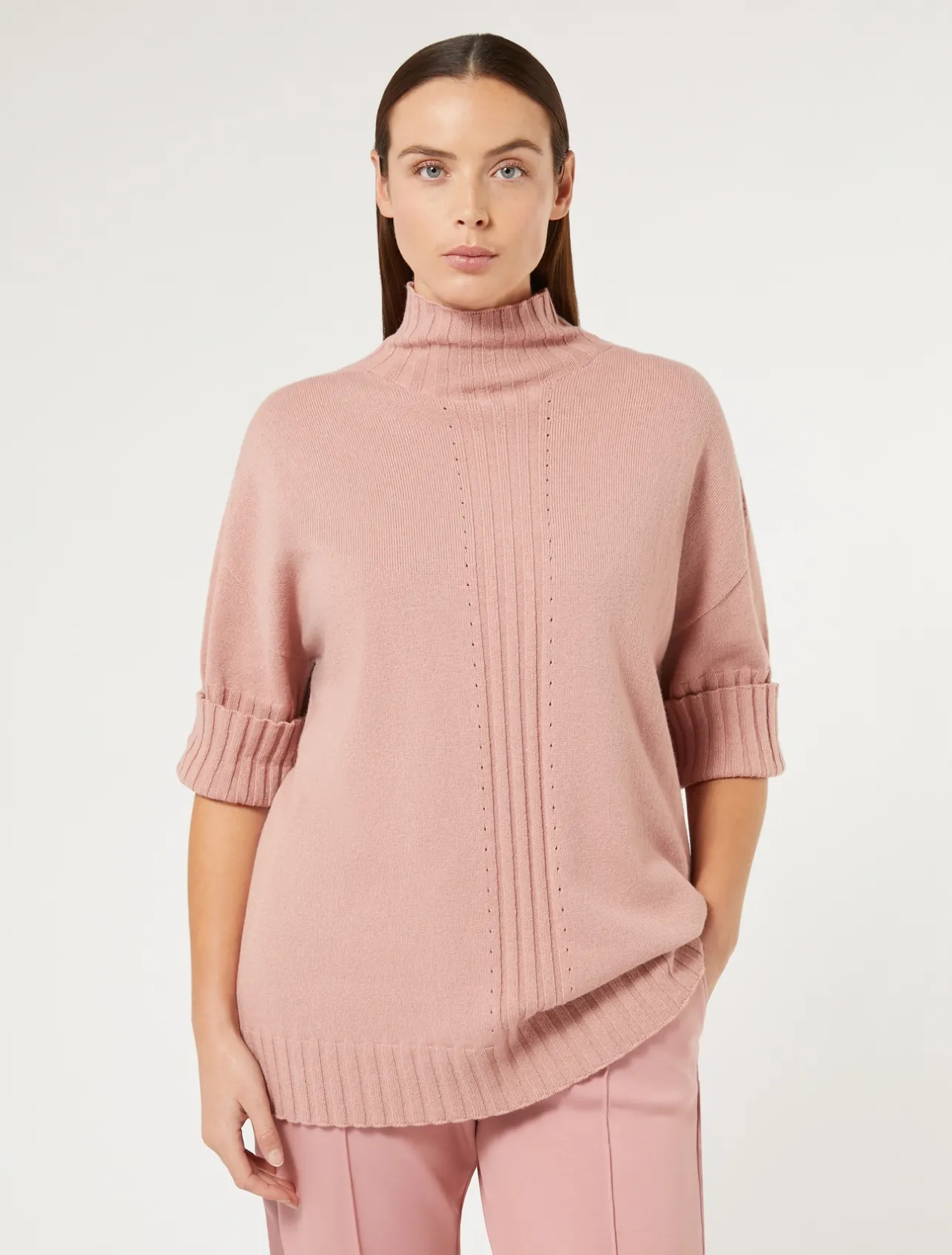 Best Marina Rinaldi Cashmere-blend sweater ANTIQUEROSE