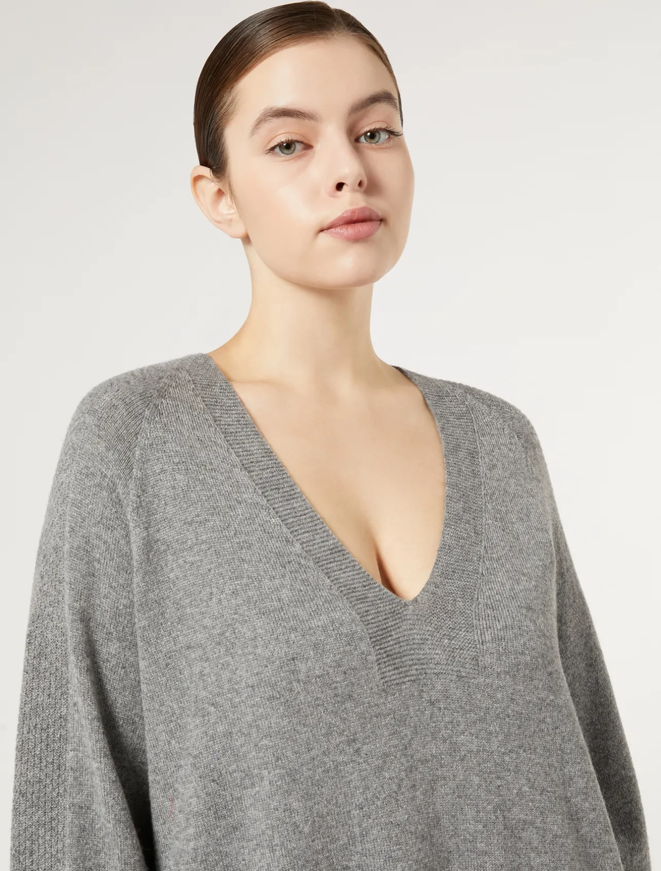 Sale Marina Rinaldi Cashmere-blend sweater MEDIUMGREY