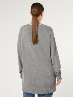 Sale Marina Rinaldi Cashmere-blend sweater MEDIUMGREY