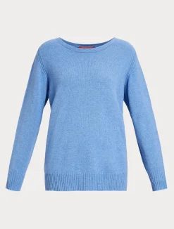 Discount Marina Rinaldi Cashmere-blend sweater NAVY