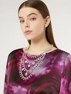 Sale Marina Rinaldi Chandelier necklace with cabochons CRYSTAL