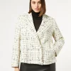 Online Marina Rinaldi Check blazer WHITE