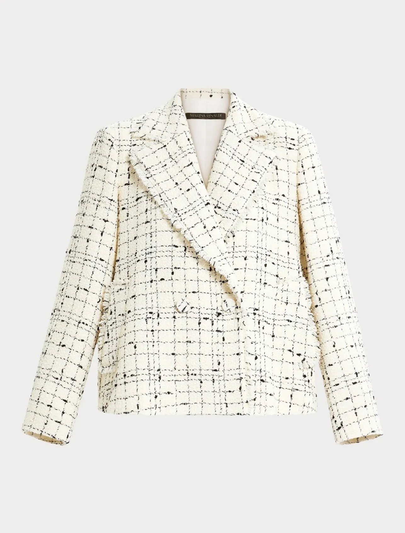 Online Marina Rinaldi Check blazer WHITE