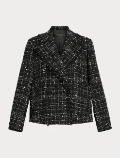New Marina Rinaldi Check blazer BLACK
