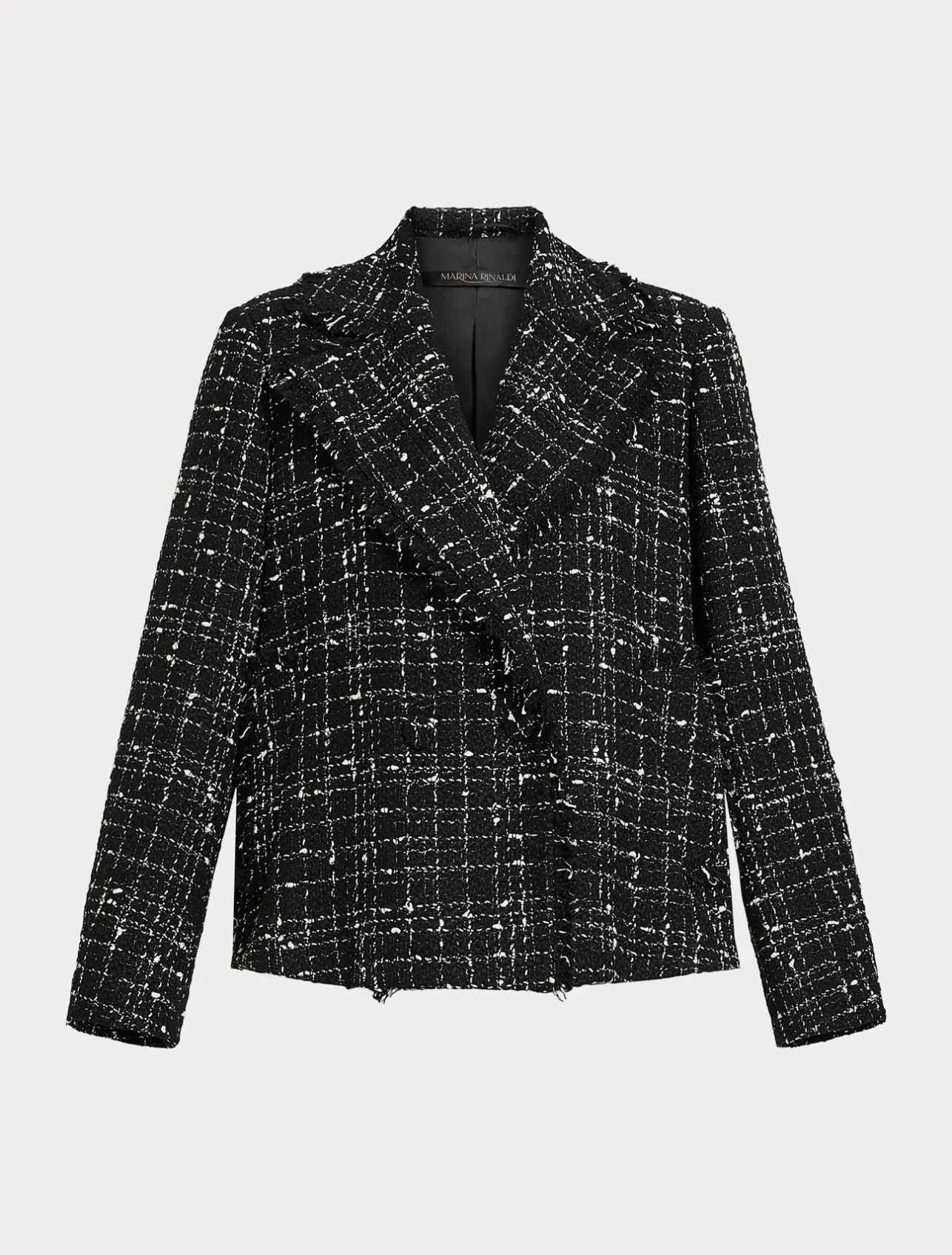 New Marina Rinaldi Check blazer BLACK
