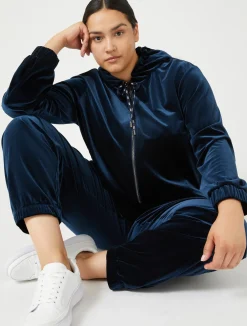Outlet Marina Rinaldi Chenille jogging trousers MIDNIGHTBLUE
