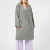 Sale Marina Rinaldi Chequered double-faced wool coat BLACKWHITE
